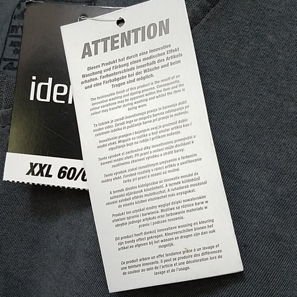 Identic stone dyed medium washed gray tee shirt short sleeves made in Germany - Picture 8 of 10